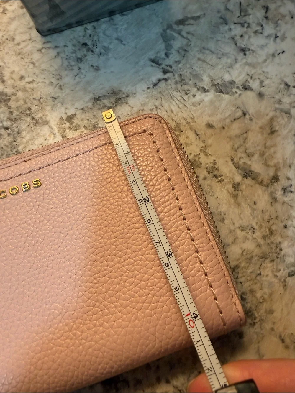 Marc Jacobs Blush Pink Zip-Around Leather Wallet